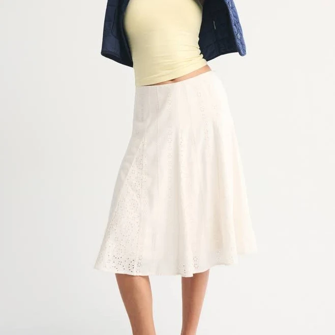 Abercrombie & Fitch Women's Godet Midi Skirt