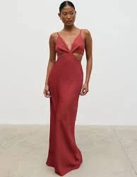 Nellie Cut Out Maxi Dress - Rust
