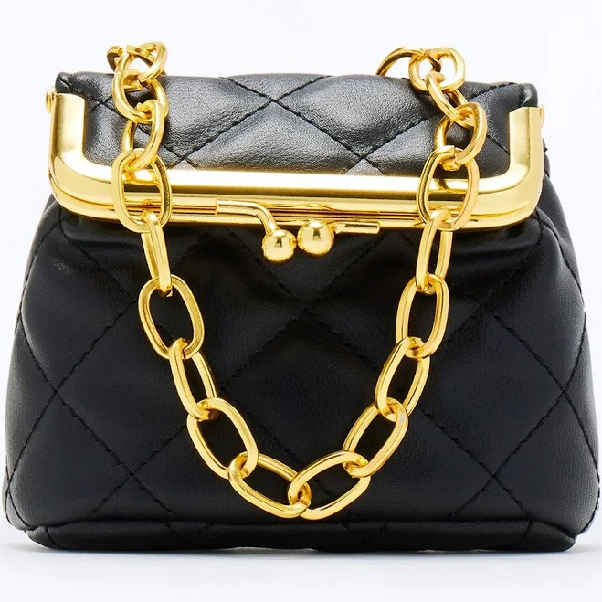 Fashion Nova Women's Keep The Change Mini Quilted Faux Leather Bag