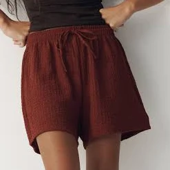 H&M Ladies Textured Jersey Drawstring Shorts
