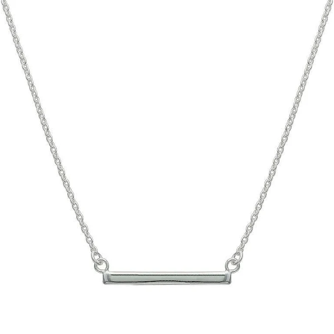 Primrose Women's Sterling Silver Polished Bar Necklace