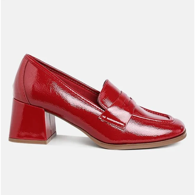 London Rag Women's Umdoni Penny Strap Block Heel Loafers