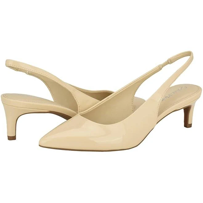 Calvin Klein Women's Dainty Kitten Heel Slingback Pumps