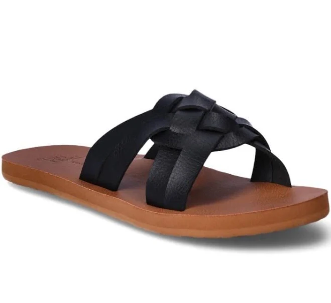 Time and Tru Women's Braided Slide Sandals