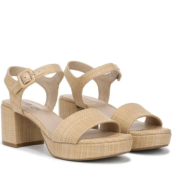 Low block heel strappy sandals