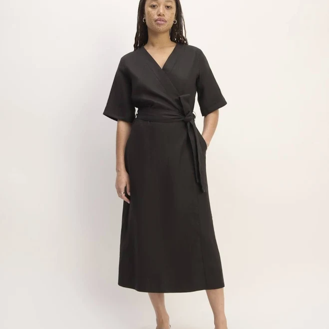 Everlane Linen Wrap Dress
