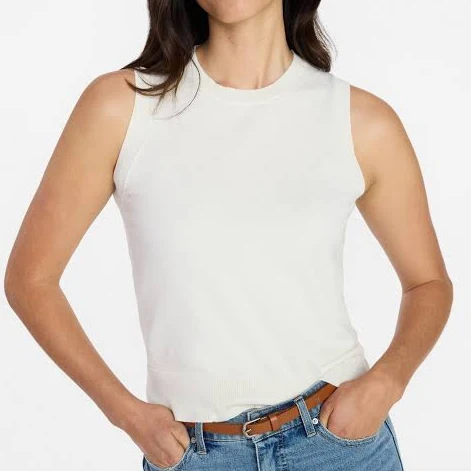 Time and Tru Women's Fine Gauge Sleeveless Sweater Shell