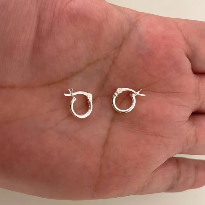 Dainty Sterling Silver Hoop Earrings
