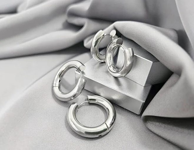 Surgical Steel Chunky Hoop Earrings