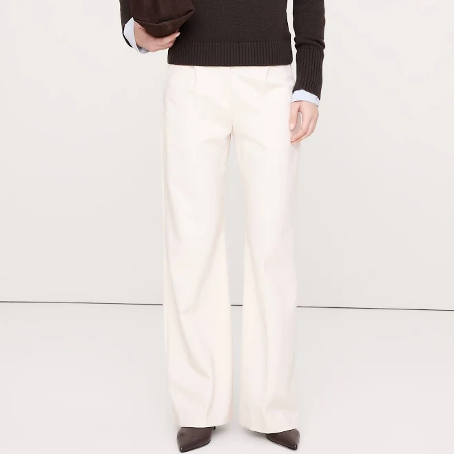 Banana Republic Women's High-Rise Wide-Leg Drapey Ponte Pants