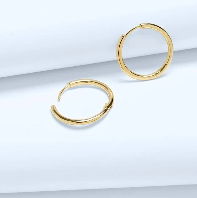 Madewell Demi-Fine Medium Hoop Earrings
