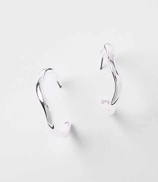 Loft Women's Molded Metal Hoop Earrings