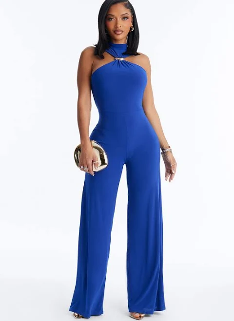 Fashion Nova Tina Sleeveless Wide Leg Jumpsuit