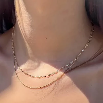 Dainty Layered Waterproof Gold Necklace