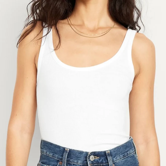 Old Navy Women's First-Layer Ribbed Scoop-Neck Tank Top