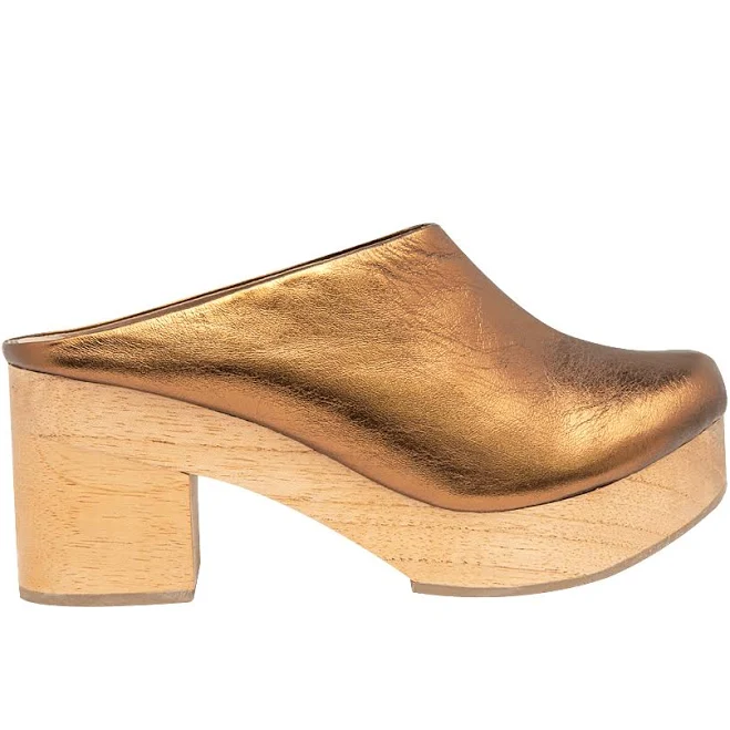 Leather Mule with Heel