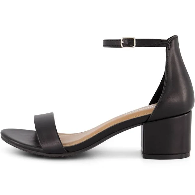 Cushionaire Women's Alba Dress Shoes for Mid Block Low Heels Sandals