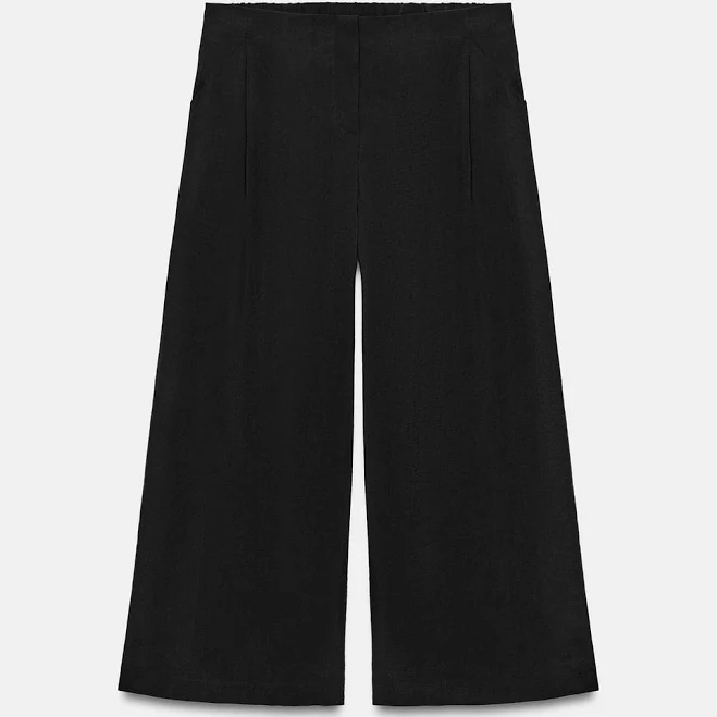 Zara Pleated Culotte Pants