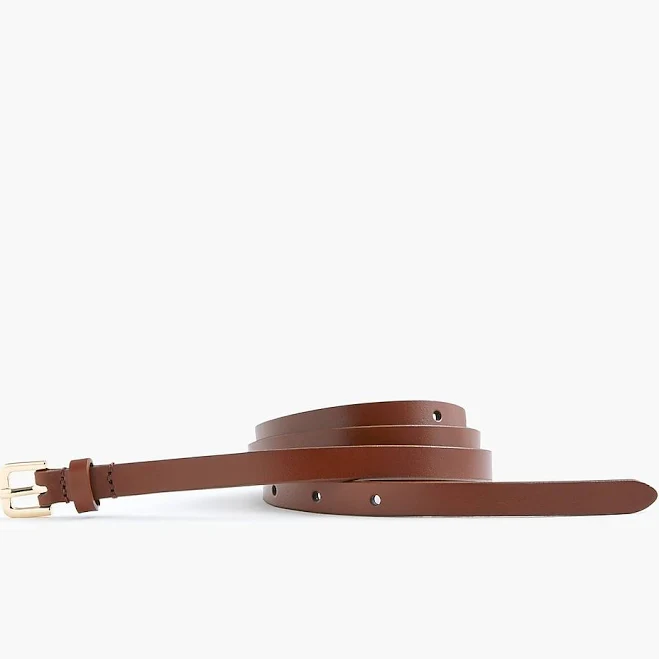 J.Crew Women's Italian Bonded Leather Skinny Belt