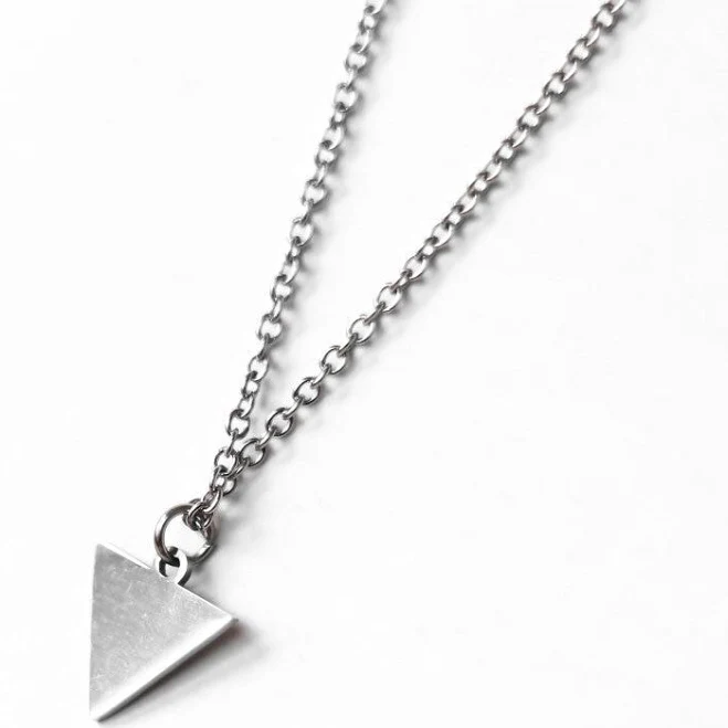triangle necklace girl small triangle pendant chain necklace