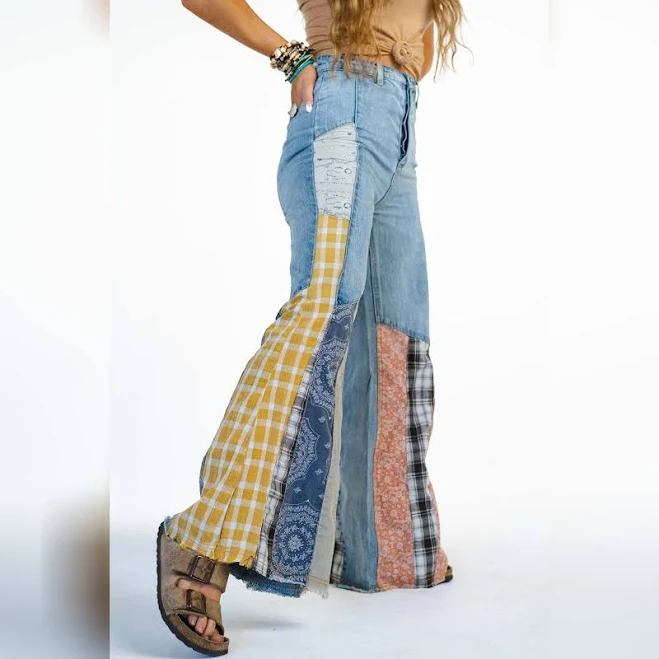 Three Bird Nest Magnolia Patchwork Jeans