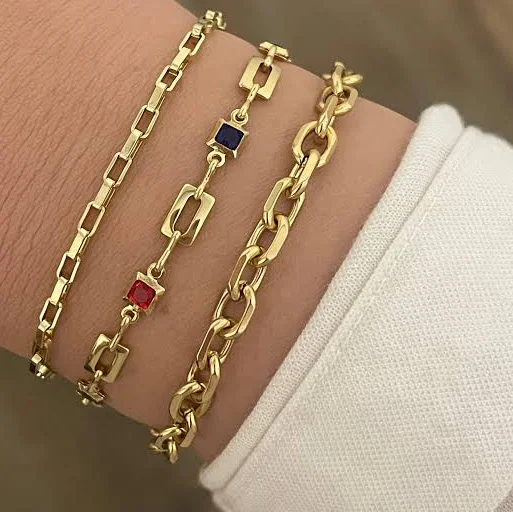 Dainty Chain Bracelet Set