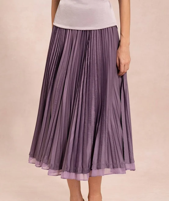 Chiffon Accordion Pleated Skirt