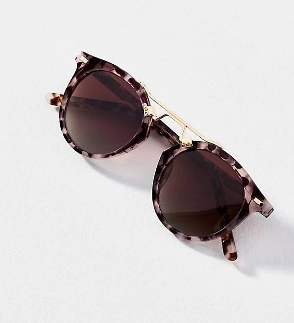 Skyler Circle Tortoiseshell Sunglasses by WMP Eyewear in Brown at Anthropologie