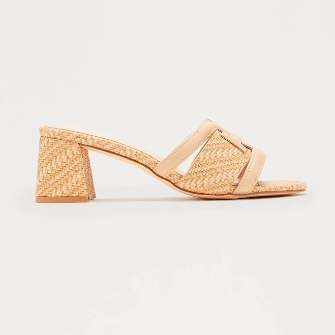 Fashion Nova Women's Horizon Raffia Mules
