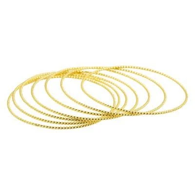 Adornia 14K Gold-Plated Skinny Bangle Set