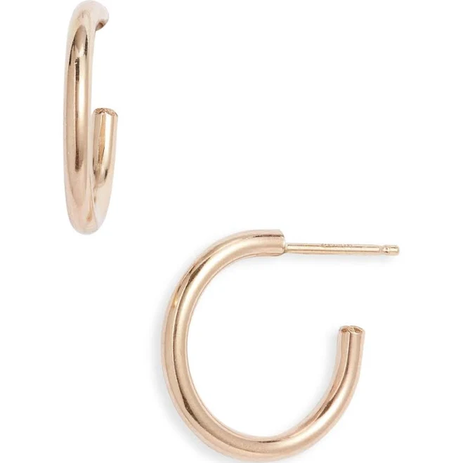 Nashelle Women's 14K Gold Fill Everyday Hoop Earrings