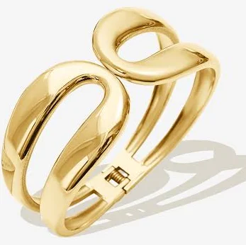 Bold Curved Wide Cuff Bracelet