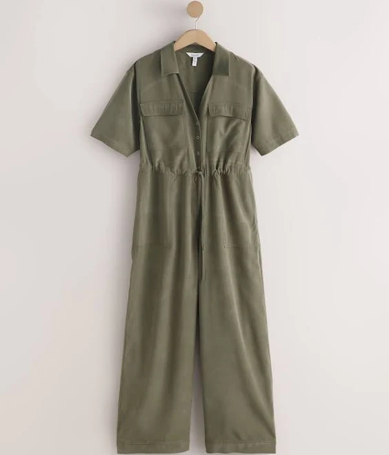 Women's Next Short Sleeve Utility Wide Leg Jumpsuit