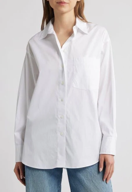 Madewell Women's Oversize Poplin Button-Up Shirt