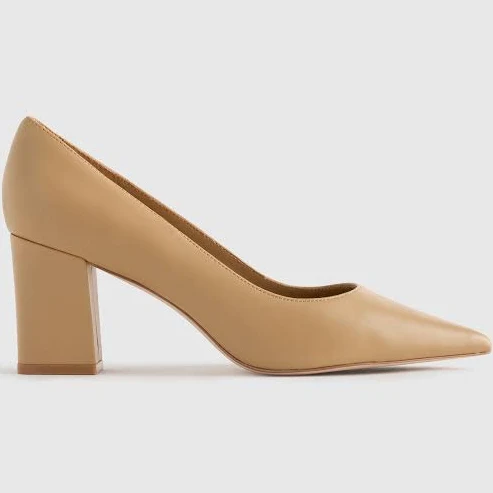 Quince Women's Italian Leather Block Heel Pump