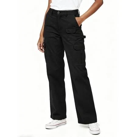 Women's Y2k High-Waisted Wide-Leg Baggy Cargo Pants