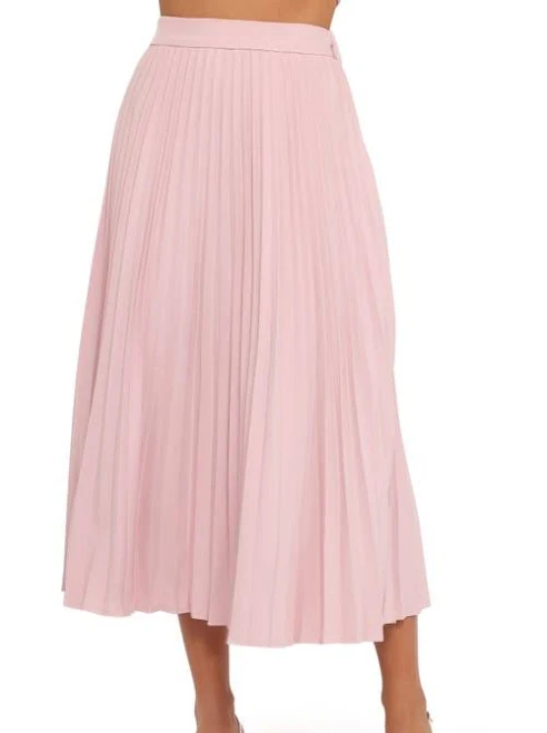 Petal & Pup Women's Liliana Pleated High Waist Midi Skirt