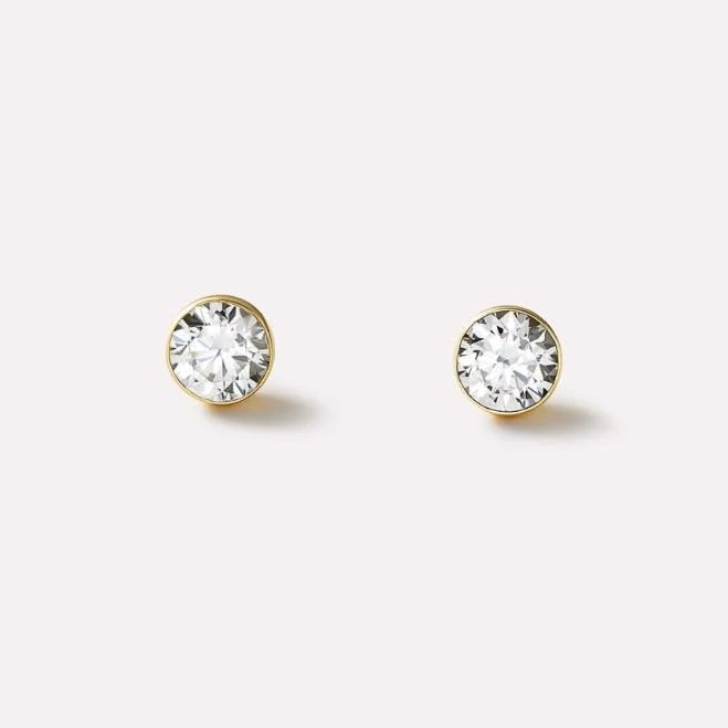 Ana Luisa Invisible Gold Stud Earrings