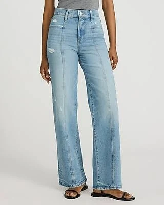 Express Women's High Waisted Wide Leg Palazzo Jeans