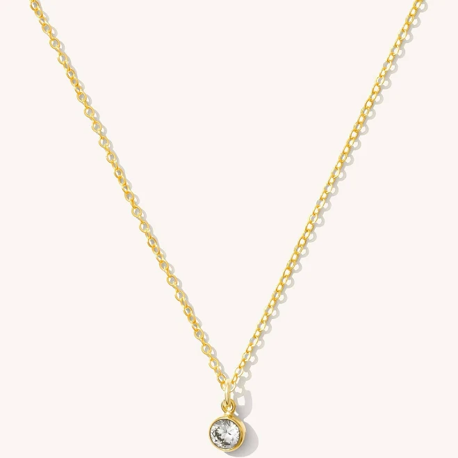 Tiny Solitaire Necklace