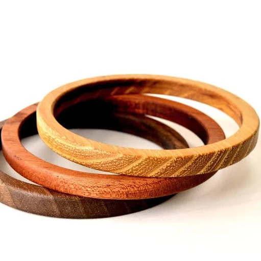 Wooden Bangle Bracelet Set