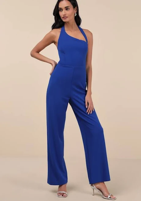 Lulus Asymmetrical Halter Jumpsuit