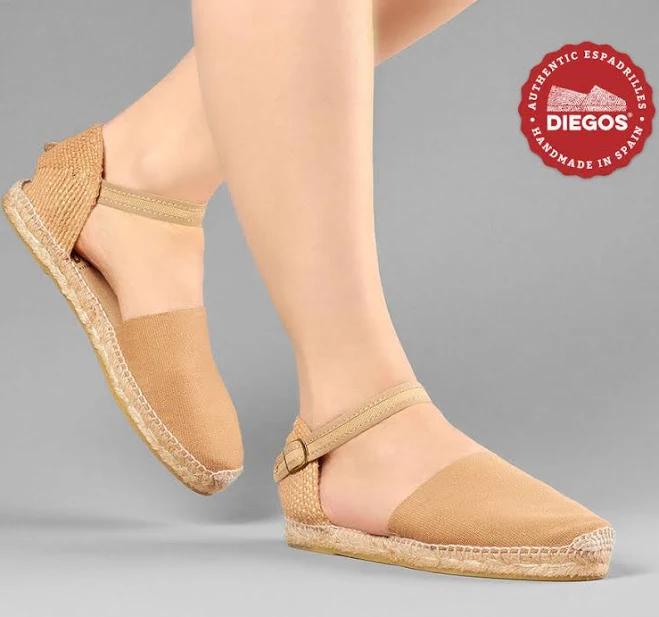 Women's Flat Espadrilles with Ankle Strap