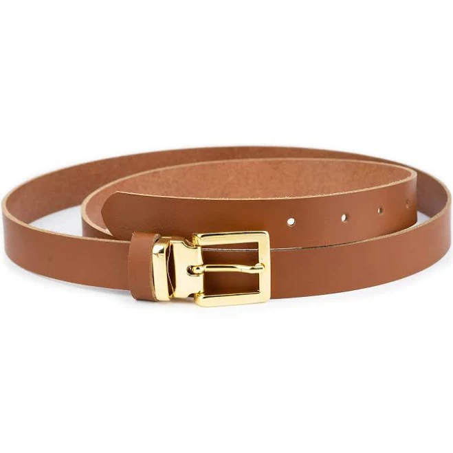 Ladies Italian Buckle Leather Belt