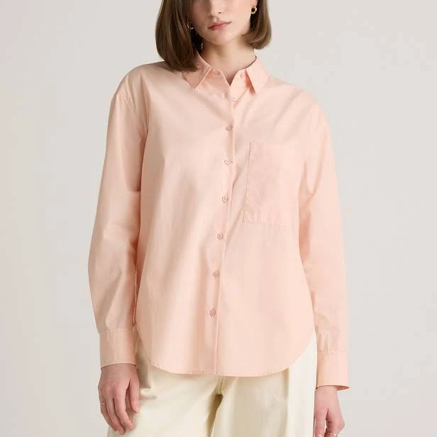 Quince Women's Organic Cotton Poplin Boyfriend Shirt