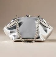 Olga Berg Tally Metallic Clutch