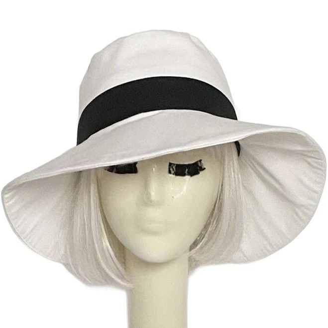 Wide Brim Cotton Twill Sun Hat