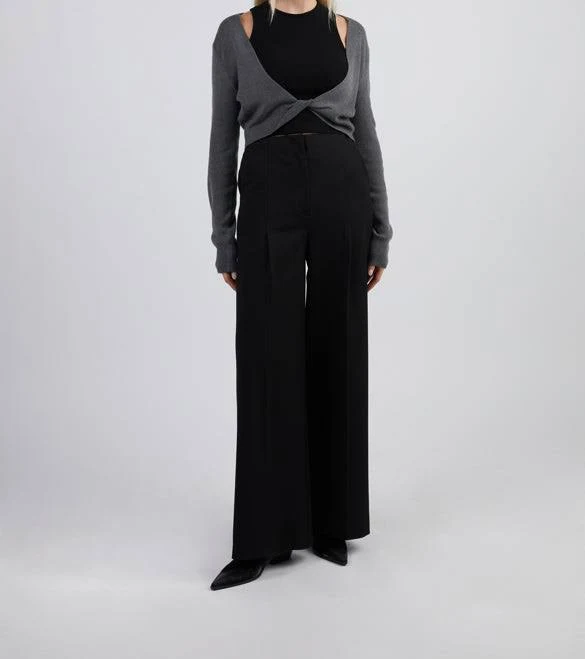 Oak + Fort Super High-Rise Wide Leg Suiting Pant