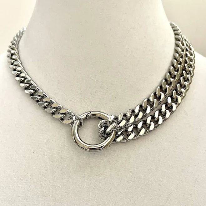Chunky Silver Miami Cuban Chain Necklace