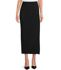 Sugarlips Carthay Coordinating High Waisted Ribbed Knit Side Slit Sweater Midi Skirt